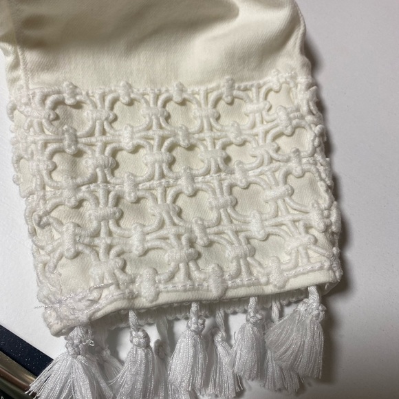 LILLY PULITZER SOUTH OCEAN SKINNY BOHO CROCHET CROP JEANS - SIZE 00 - Picture 5 of 10